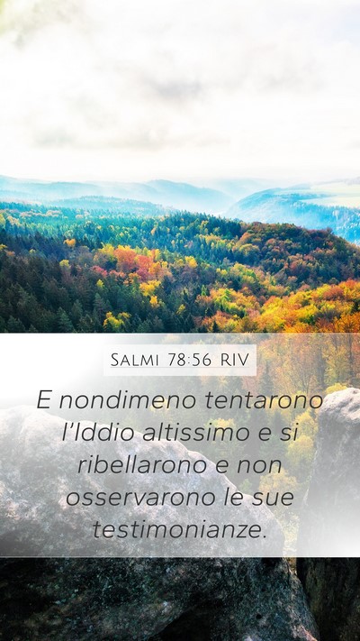 Salmi 78:56 RIV Bible Verse Image