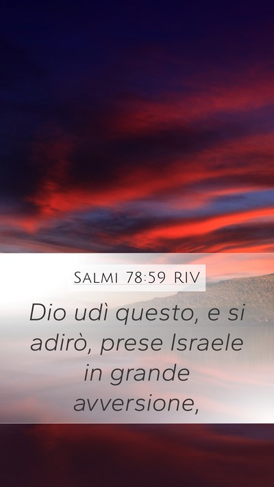 Salmi 78:59 RIV Bible Verse Image