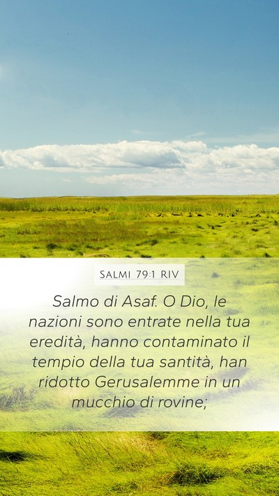 Salmi 79:1 RIV Bible Verse Image