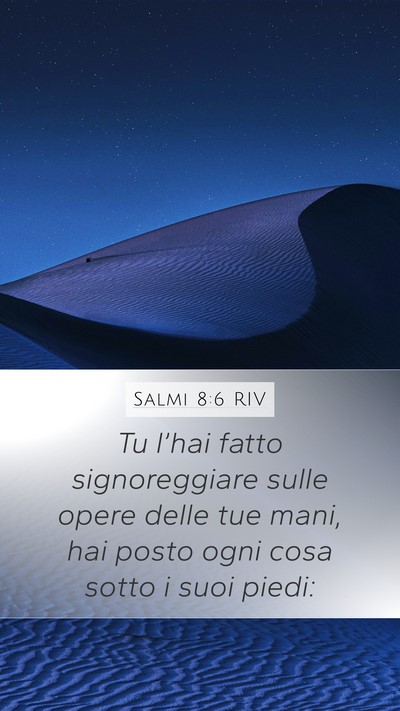 Salmi 8:6 RIV Bible Verse Image