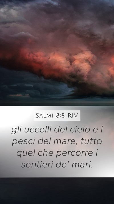 Salmi 8:8 RIV Bible Verse Image