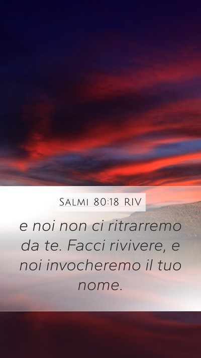 Salmi 80:18 RIV Bible Verse Image