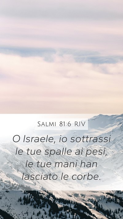Salmi 81:6 RIV Bible Verse Image