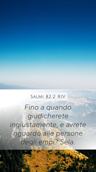 Salmi 82:2 RIV Bible Verse Image