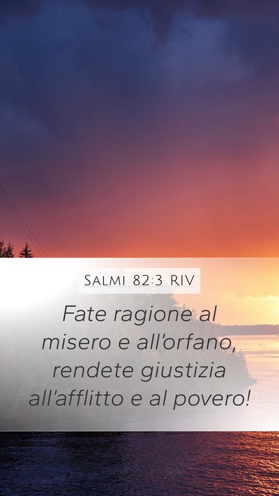 Salmi 82:3 RIV Bible Verse Image