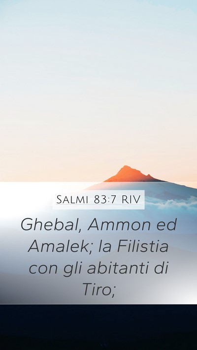 Salmi 83:7 RIV Bible Verse Image