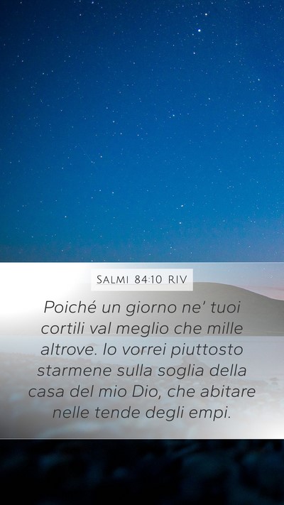 Salmi 84:10 RIV Bible Verse Image