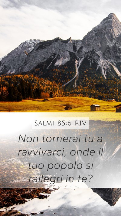 Salmi 85:6 RIV Bible Verse Image
