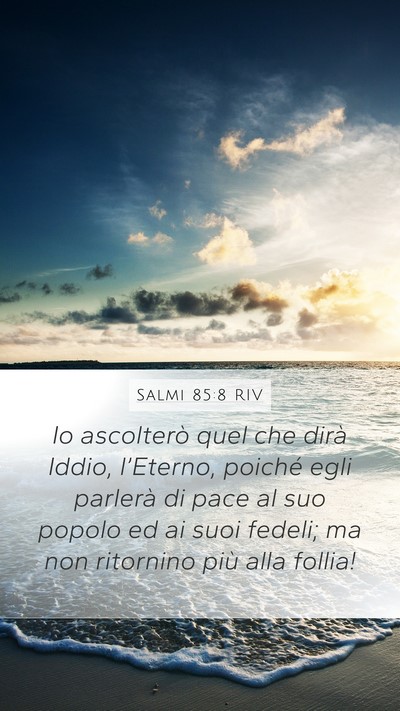 Salmi 85:8 RIV Bible Verse Image