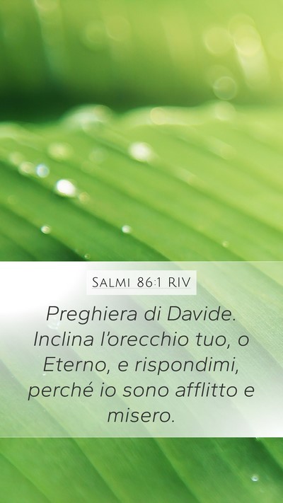 Salmi 86:1 RIV Bible Verse Image