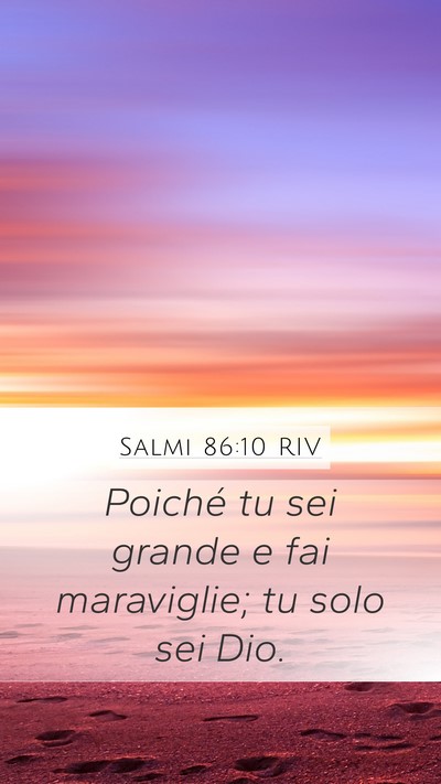 Salmi 86:10 RIV Bible Verse Image