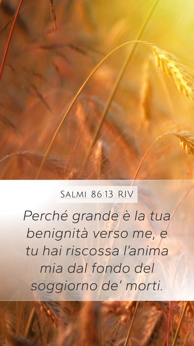Salmi 86:13 RIV Bible Verse Image
