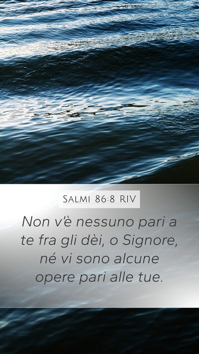 Salmi 86:8 RIV Bible Verse Image