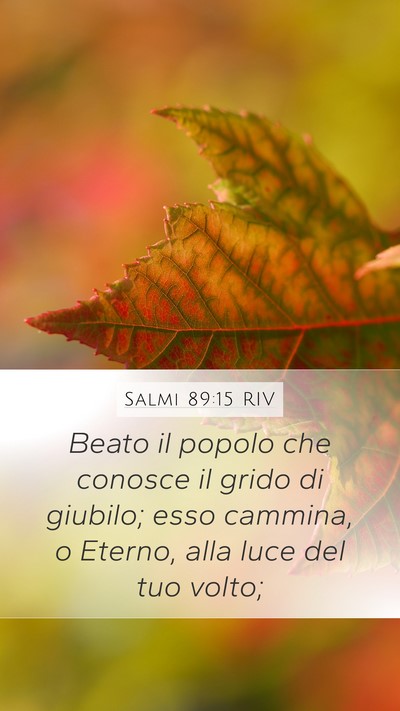 Salmi 89:15 RIV Bible Verse Image