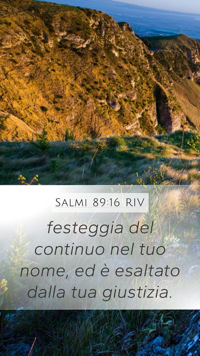 Salmi 89:16 RIV Bible Verse Image
