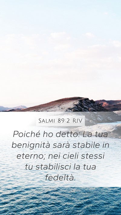 Salmi 89:2 RIV Bible Verse Image