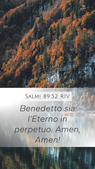 Salmi 89:52 RIV Bible Verse Image