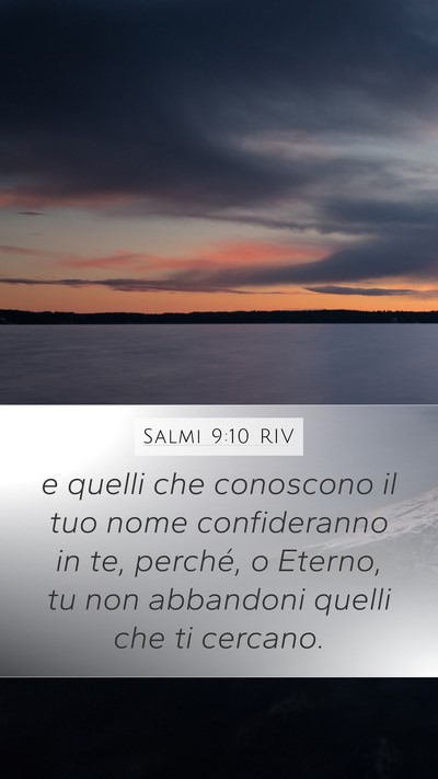 Salmi 9:10 RIV Bible Verse Image