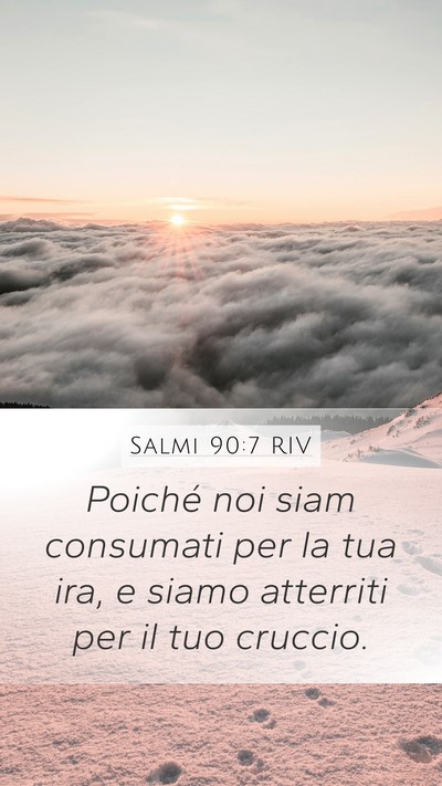 Salmi 90:7 RIV Bible Verse Image