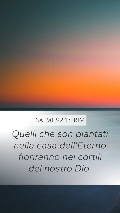 Salmi 92:13 RIV Bible Verse Image