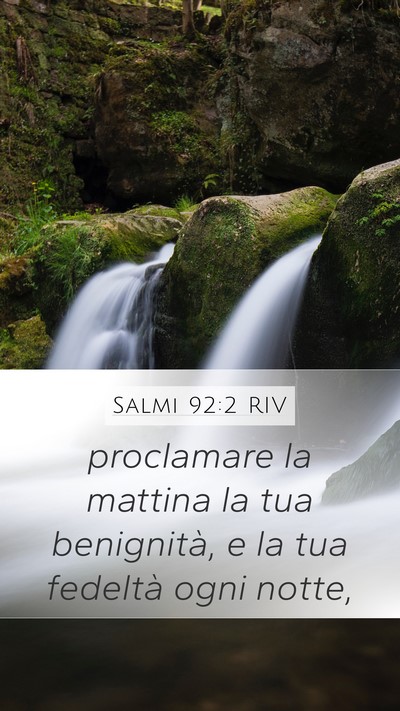 Salmi 92:2 RIV Bible Verse Image