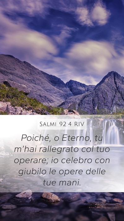 Salmi 92:4 RIV Bible Verse Image