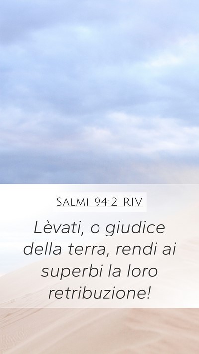 Salmi 94:2 RIV Bible Verse Image