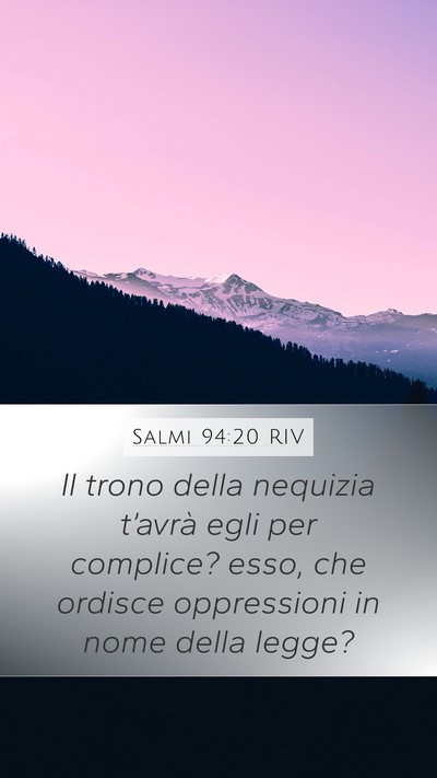 Salmi 94:20 RIV Bible Verse Image