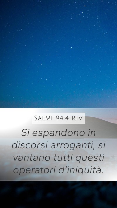 Salmi 94:4 RIV Bible Verse Image