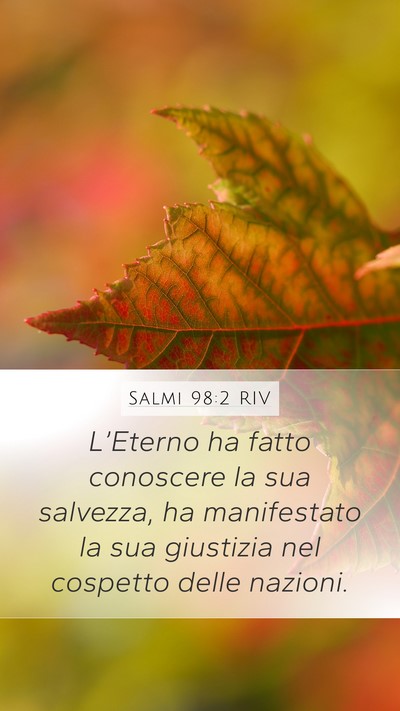 Salmi 98:2 RIV Bible Verse Image