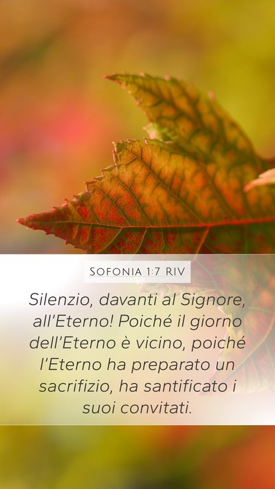 Sofonia 1:7 RIV Bible Verse Image