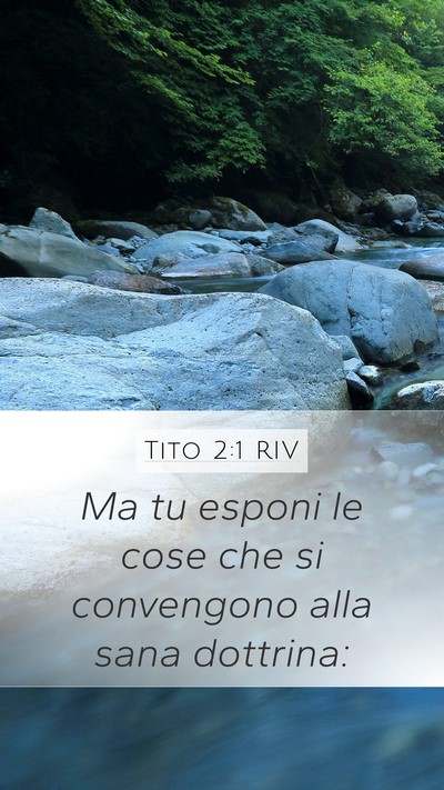 Tito 2:1 RIV Bible Verse Image