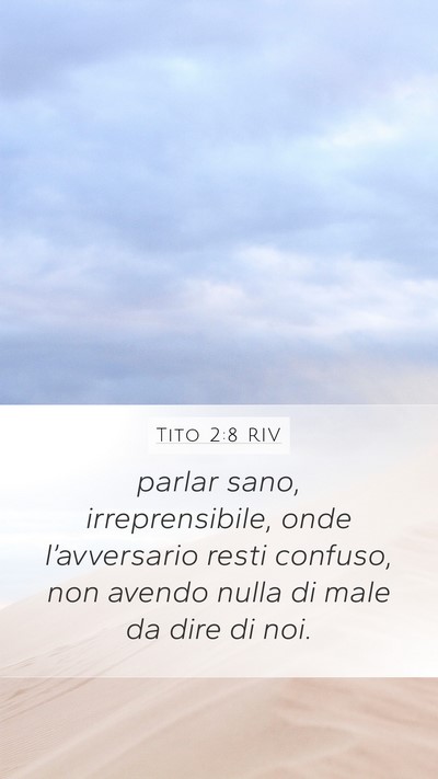 Tito 2:8 RIV Bible Verse Image