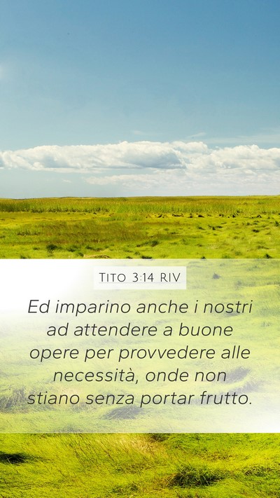 Tito 3:14 RIV Bible Verse Image
