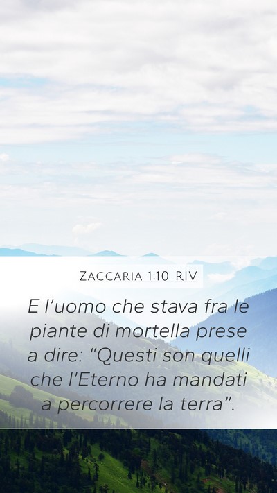 Zaccaria 1:10 RIV Bible Verse Image