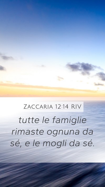 Zaccaria 12:14 RIV Mobile Phone Wallpaper - tutte le famiglie rimaste ognuna da sé, e le - Mobile Bible Verse Wallpaper