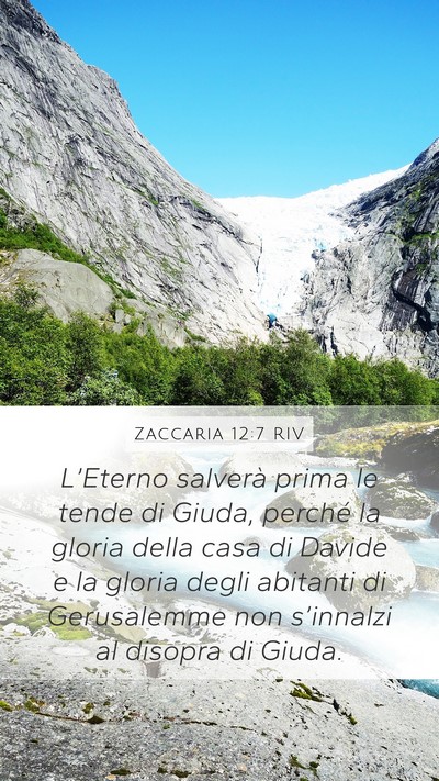 Zaccaria 12:7 RIV Mobile Phone Wallpaper - L’Eterno salverà prima le tende di Giuda, - Mobile Bible Verse Wallpaper