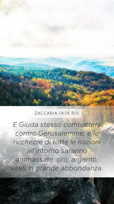 Zaccaria 14:14 RIV Bible Verse Image