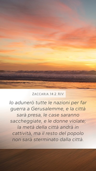 Zaccaria 14:2 RIV Bible Verse Image