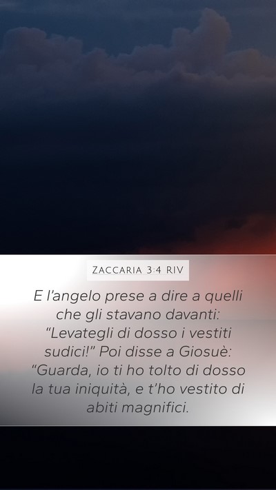 Zaccaria 3:4 RIV Bible Verse Image