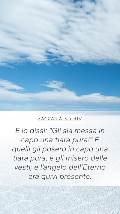 Zaccaria 3:5 RIV Bible Verse Image