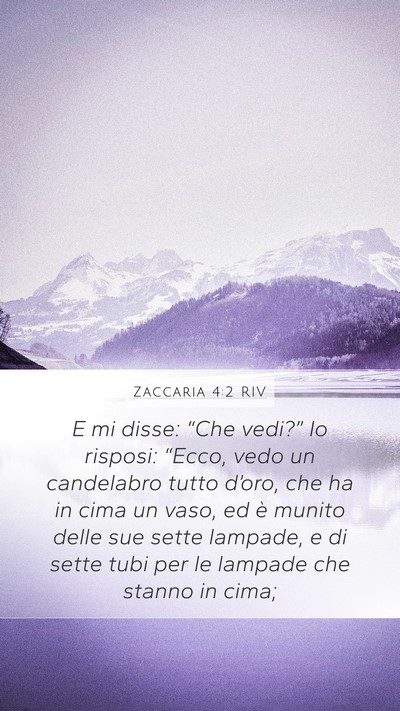 Zaccaria 4:2 RIV Bible Verse Image