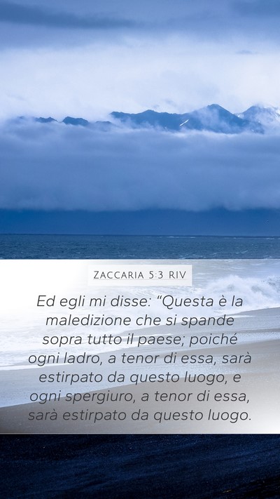 Zaccaria 5:3 RIV Bible Verse Image
