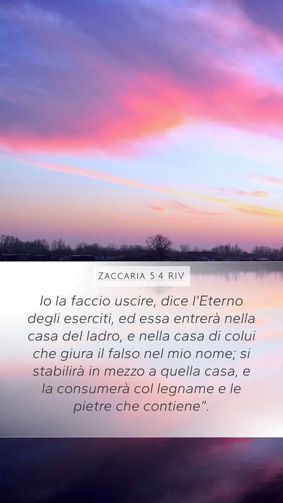 Zaccaria 5:4 RIV Bible Verse Image