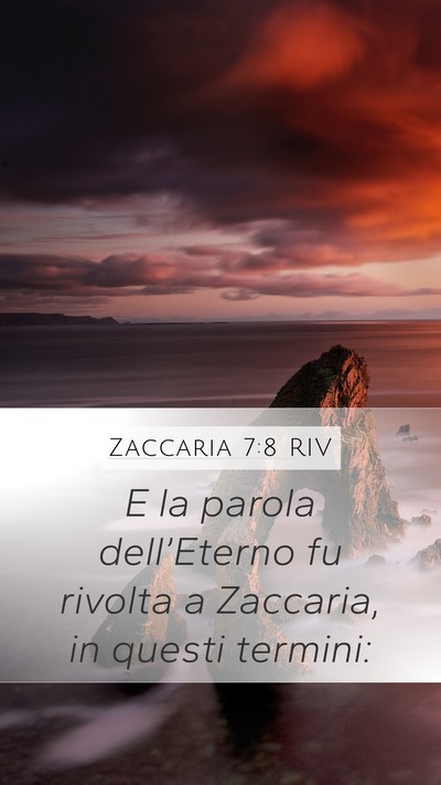 Zaccaria 7:8 RIV Bible Verse Image