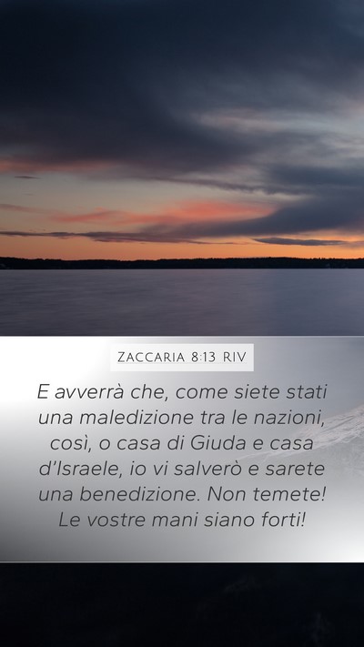 Zaccaria 8:13 RIV Bible Verse Image