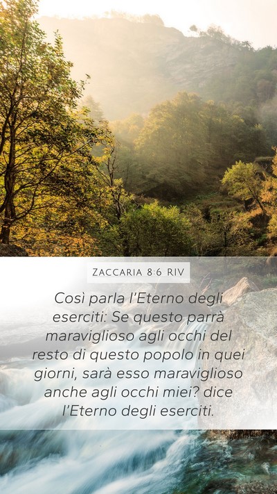 Zaccaria 8:6 RIV Bible Verse Image
