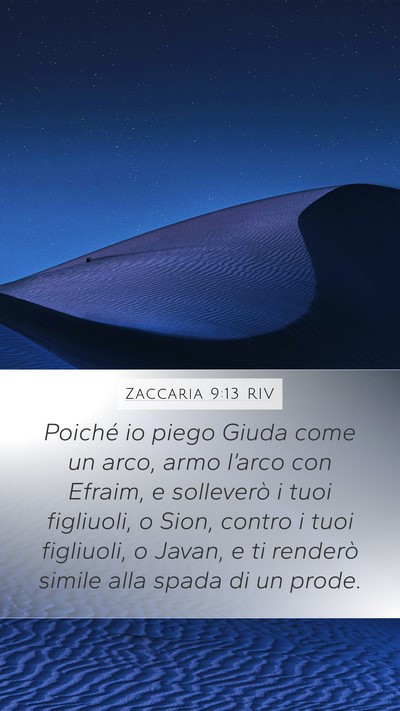 Zaccaria 9:13 RIV Bible Verse Image