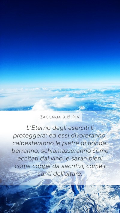 Zaccaria 9:15 RIV Bible Verse Image