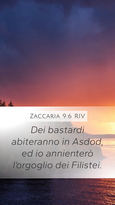 Zaccaria 9:6 RIV Bible Verse Image